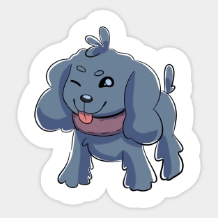 Cute Blue Puppy Dog Sticker